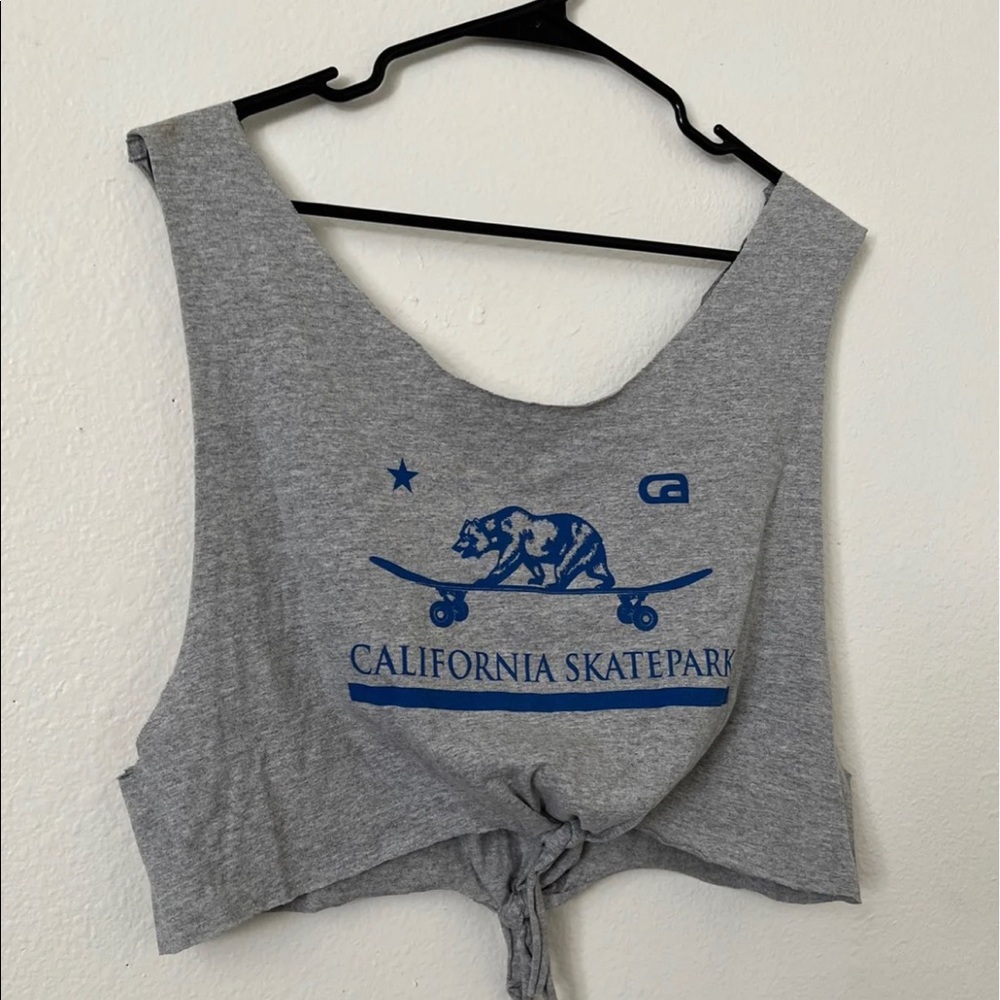 Heather Grey Tank Crop Top